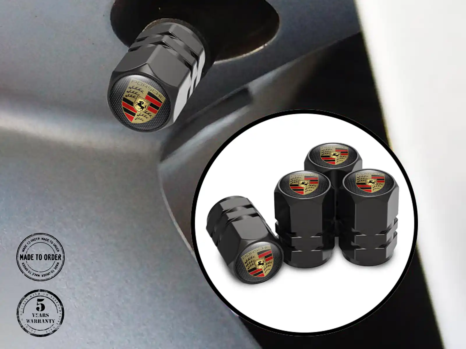 Porsche Cappelli valvola Auto Stile Lega